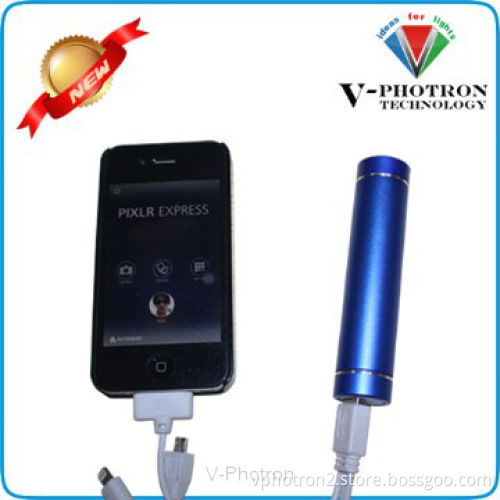2600mah led torch power bank with CE & ROHS